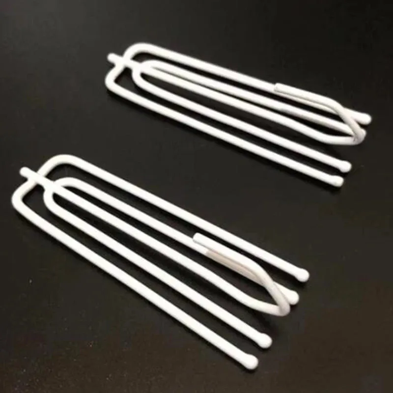 10 PC / Metal Four Fork Drapery Curtain Hook