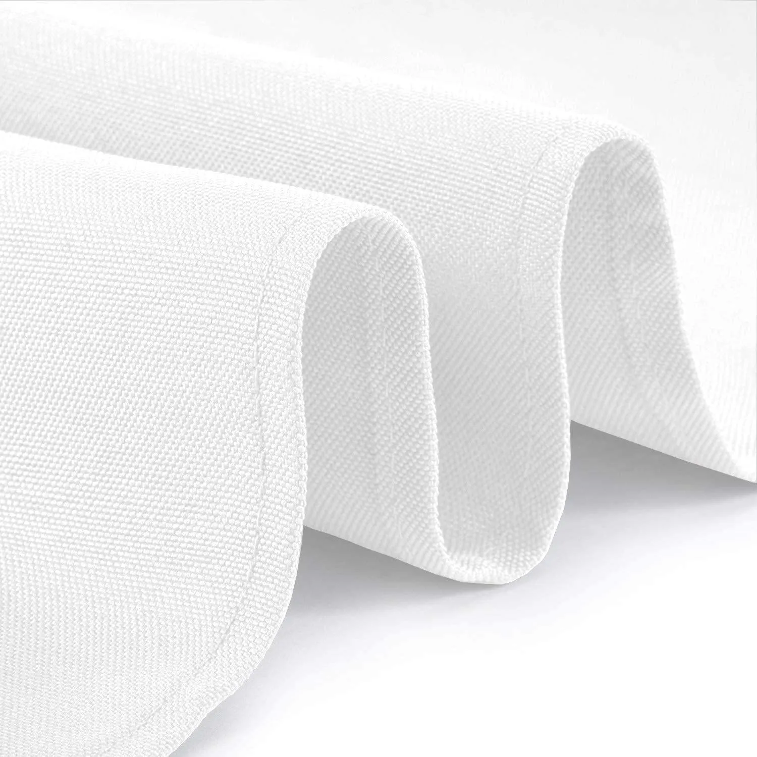 2 Pack Classic White Tablecloth 90x132 in Table Cover for 6 Ft Rectangle Tables