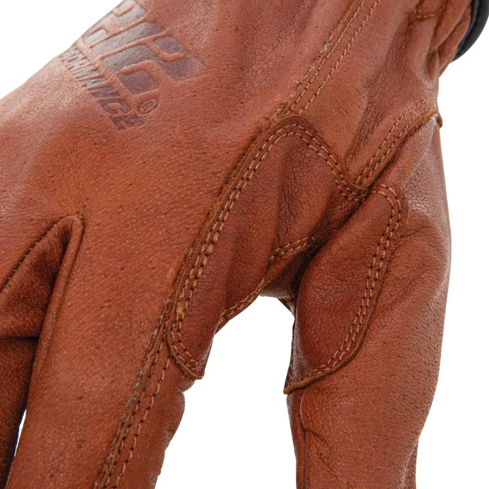 212 Performance TKLDC3-0813 Fleece Lined ANSI A3 Cut Resistant Buffalo Leather Driver Winter Work Glove with Rib Knit Cuff in Russet Brown, 3X-Large Brown