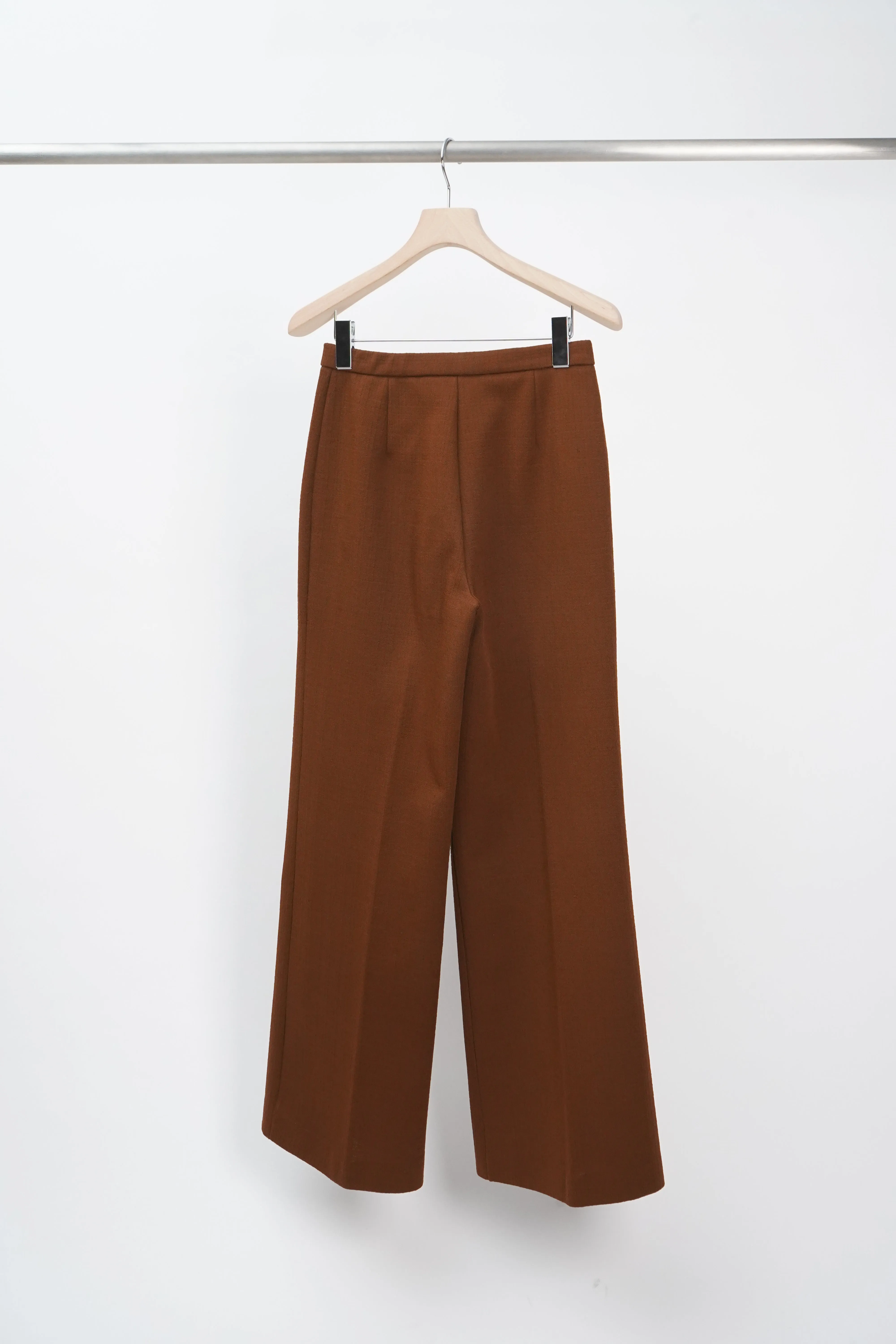 70's "UNKNOWN" -Polyester Flare Easy Pants-