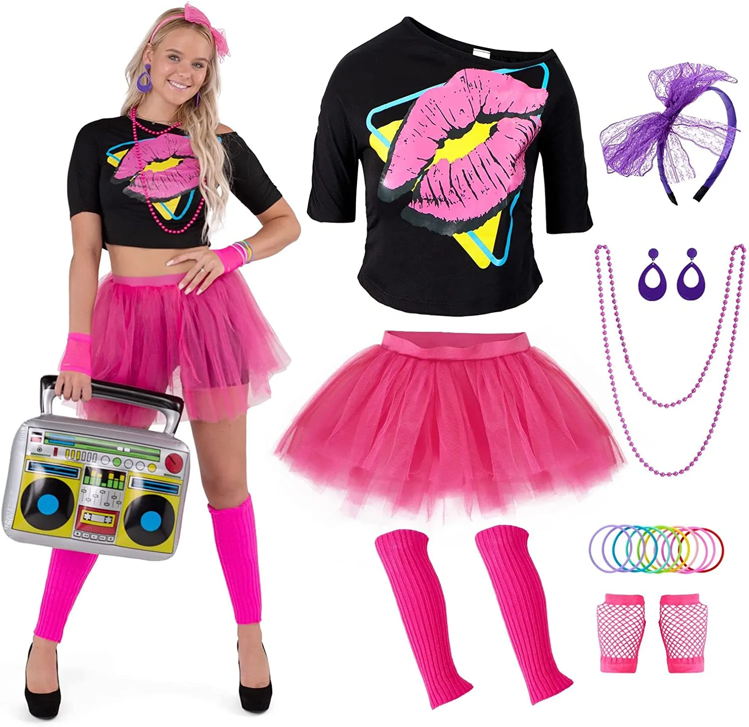 80's Girls Accessory Set- Adult