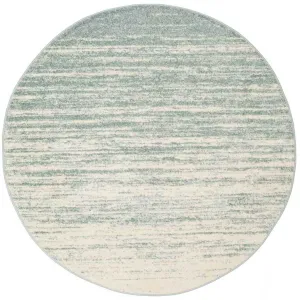 Adirondack Gradient Slate/Cream Round Rug