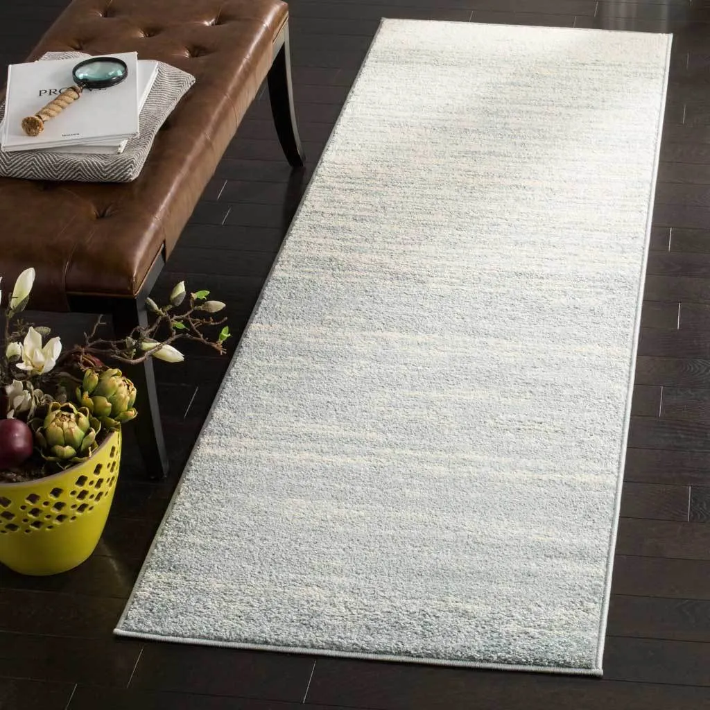 Adirondack Gradient Slate/Cream Runner Rug