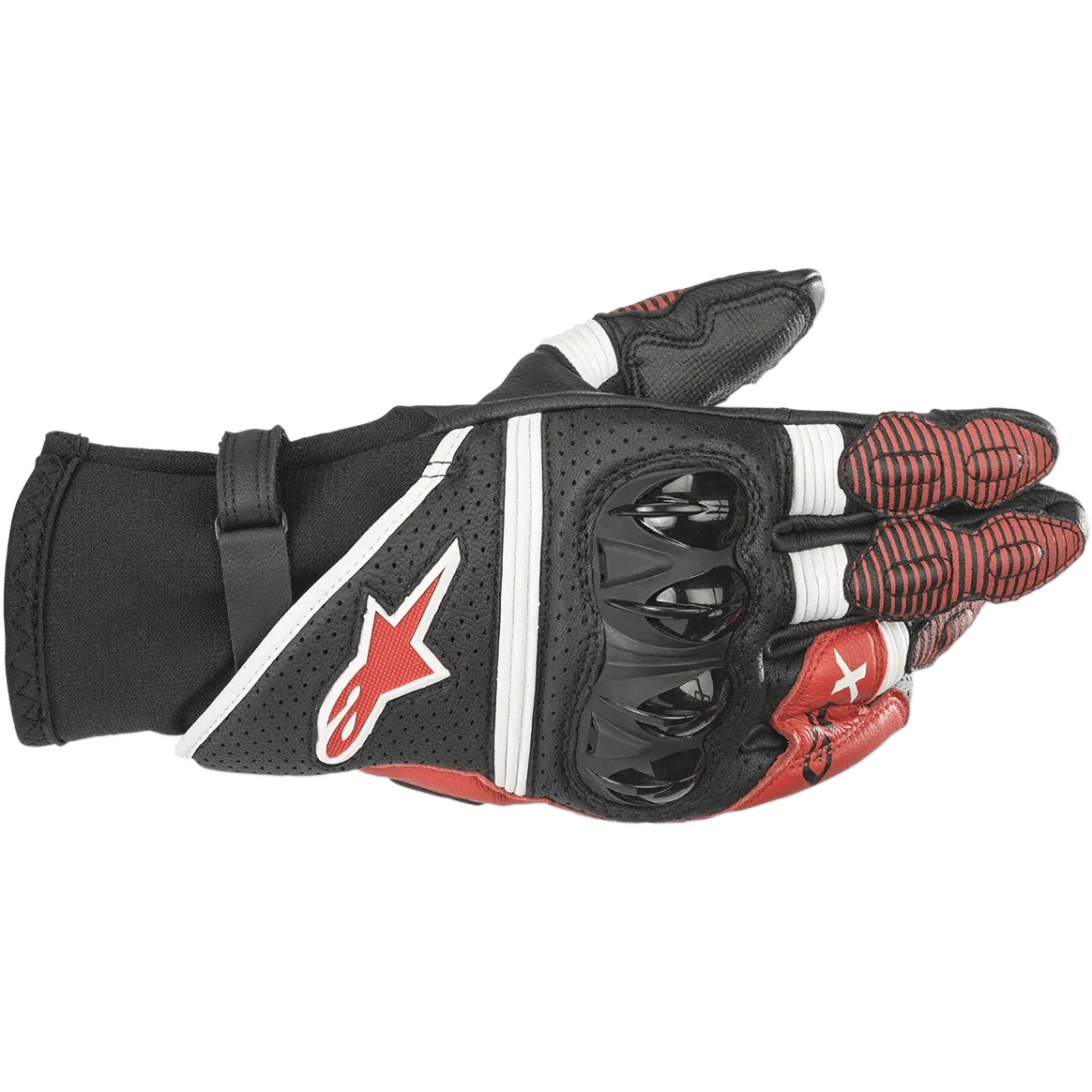 Alpinestars GPX V2 Gloves - Black/White/Bright Red