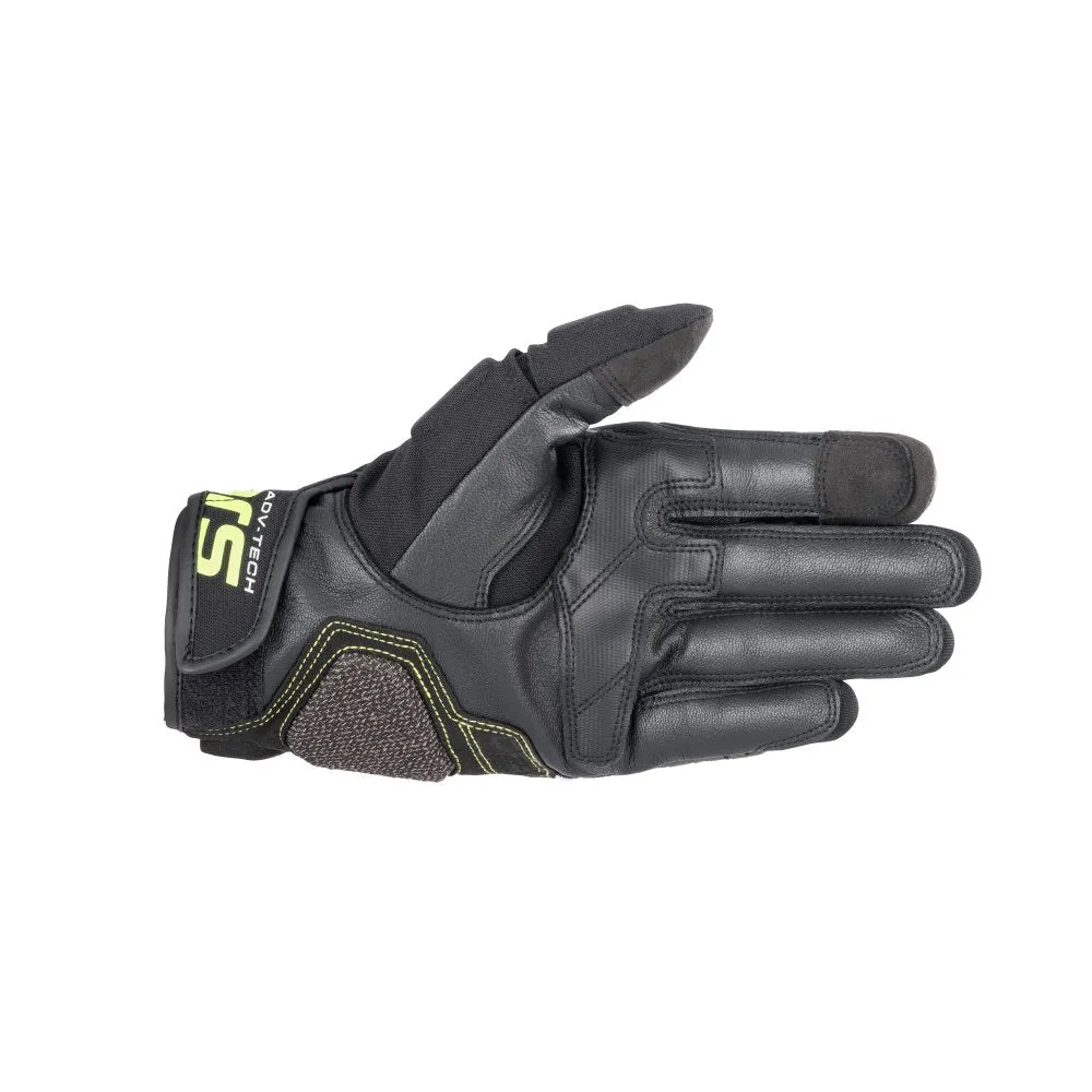 Alpinestars Halo Leather Gloves Forest Black Yell Fluo