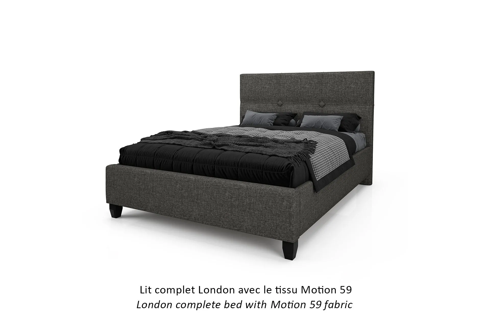 Beaudoin London Platform Bed with Headboard