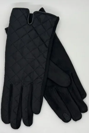 Black Quilted Gloves