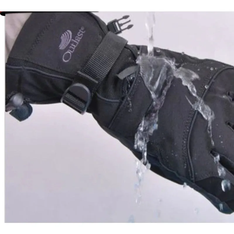 Black Winter Windproof Waterproof Ski Gloves