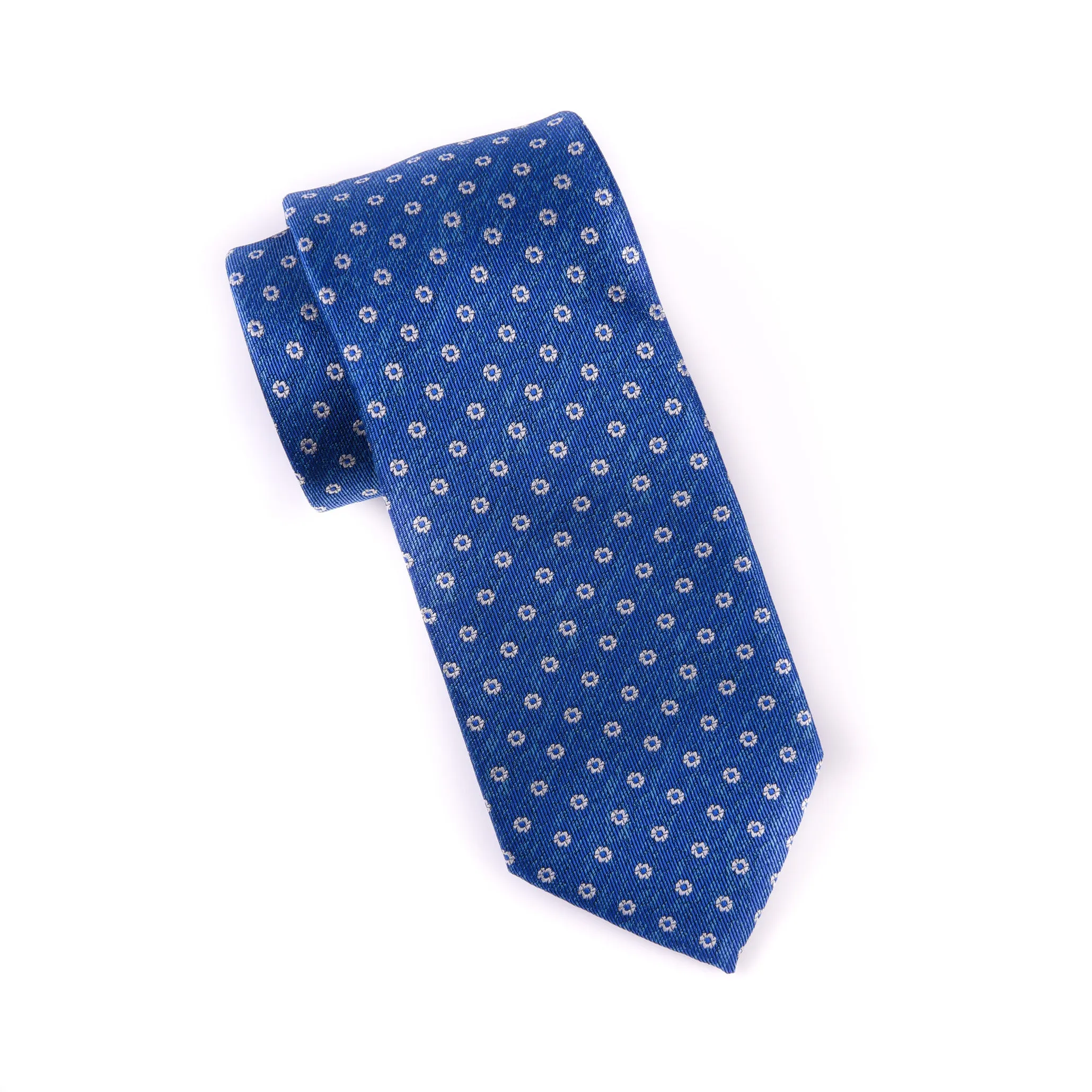 Blue Stylis Italian Pattern Necktie Business Formal Elegance For Smart Men's Ego