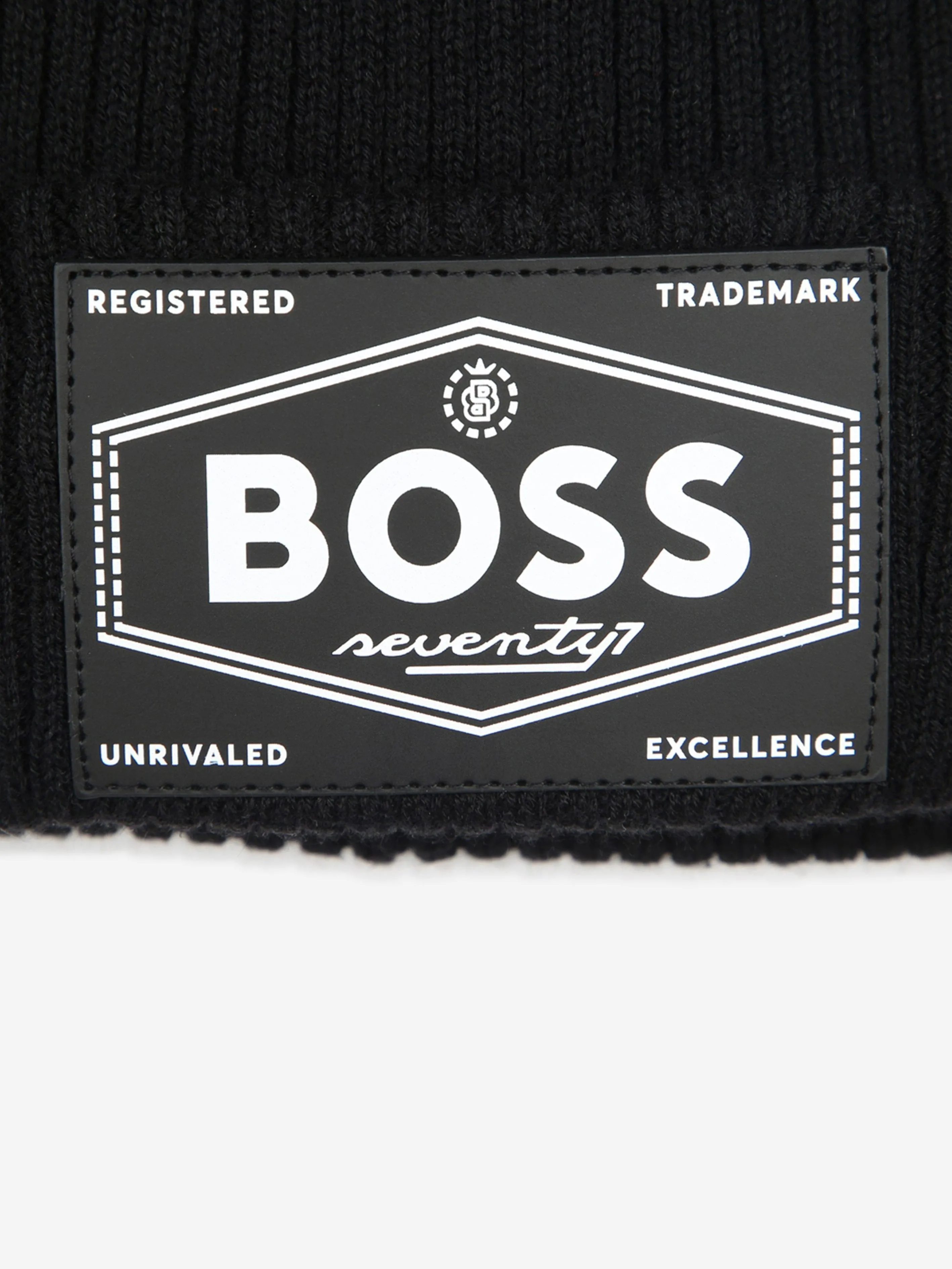 BOSS Boys Logo Beanie Hat in Black