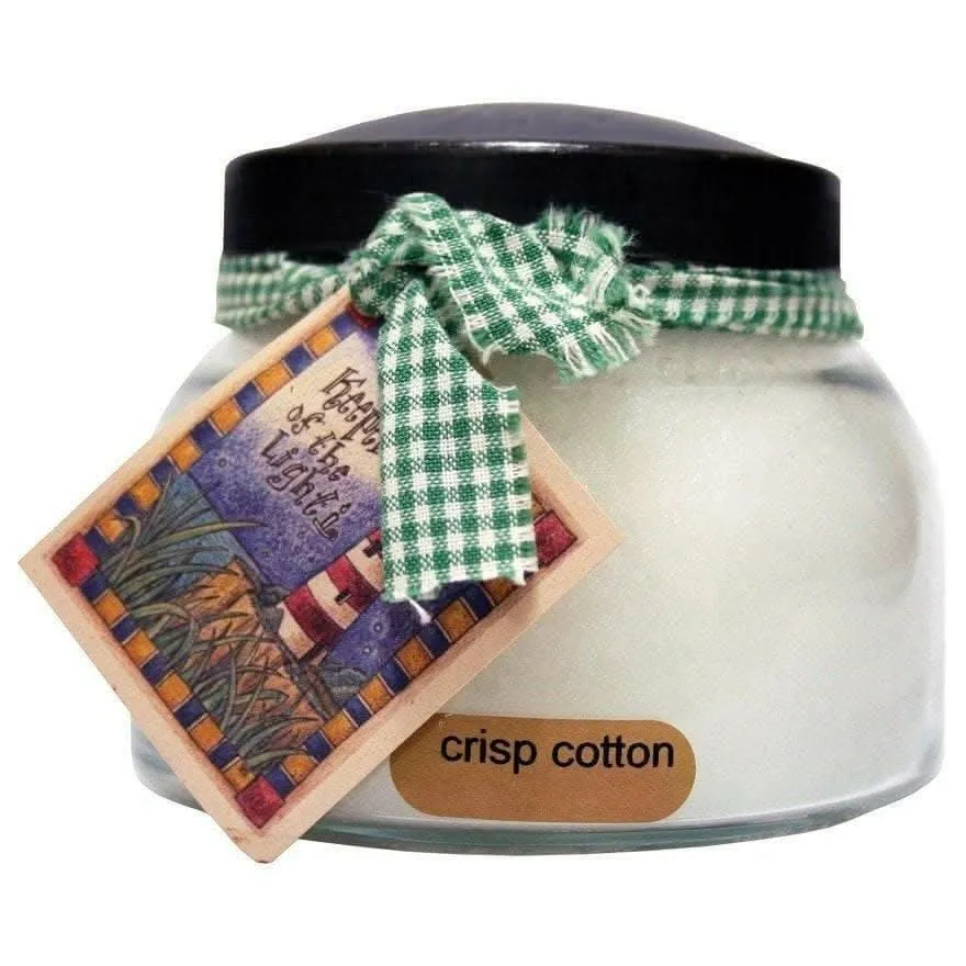 Crisp Cotton Scented Candle - 22 oz, Double Wick, Mama Jar