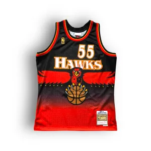 Dikembe Mutombo 1996-1997 Atlanta Hawks Away Mitchell & Ness Swingman Jersey - Red/Black