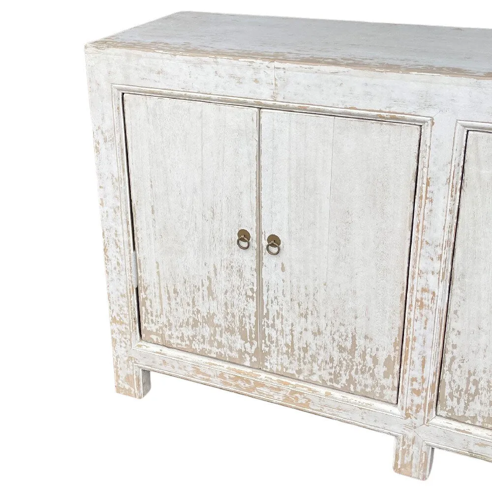 Distressed Wood 6-Door Sideboard