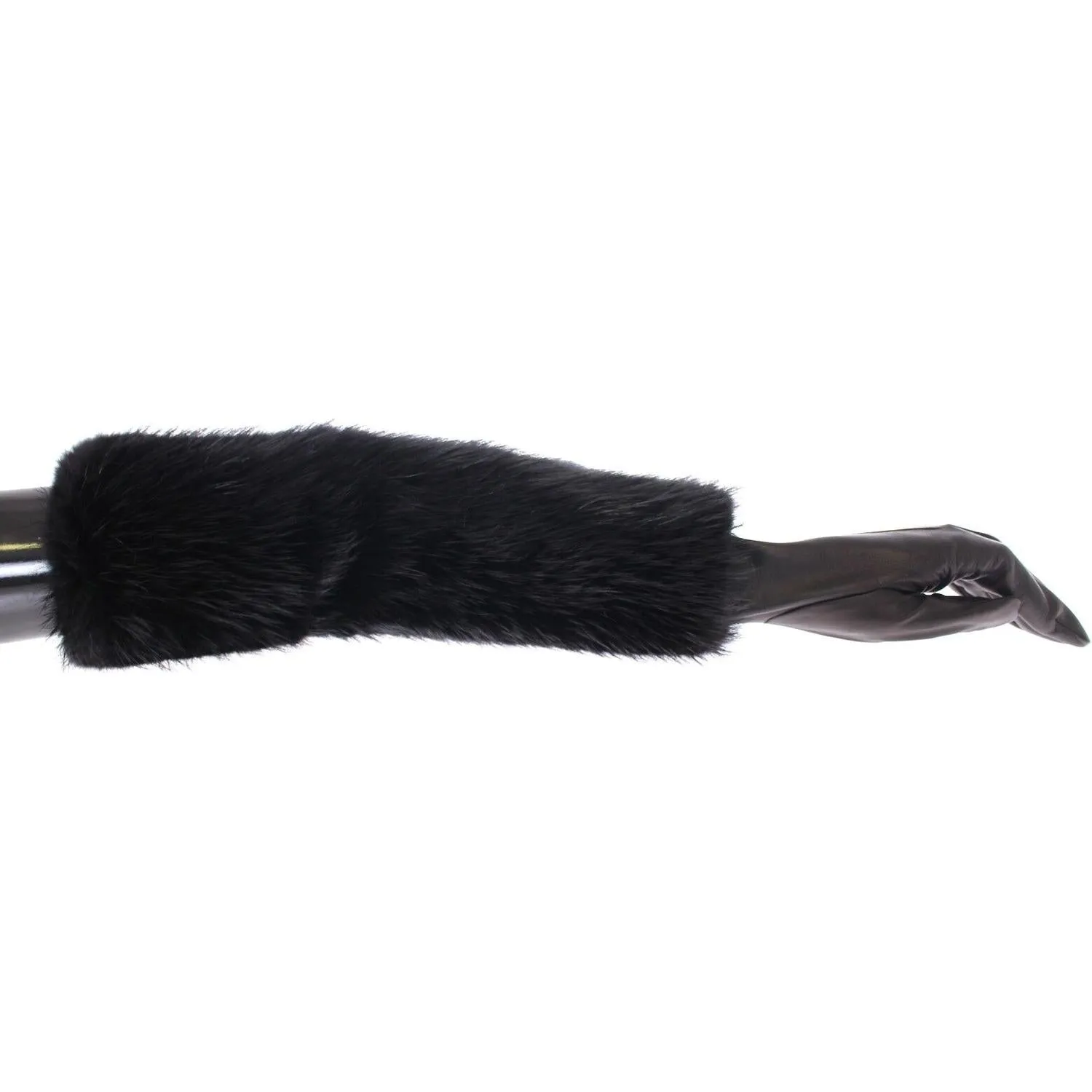 Dolce & Gabbana Elegant Elbow-Length Beaver Fur Gloves