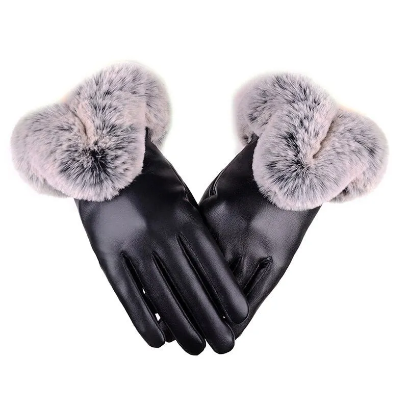 Elegant Full Finger Touchscreen Winter Windproof Wrist Gloves