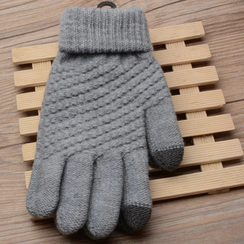 Elegant Full Finger Touchscreen Winter Windproof Wrist Gloves