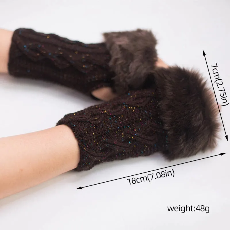 Elegant Full Finger Touchscreen Winter Windproof Wrist Gloves