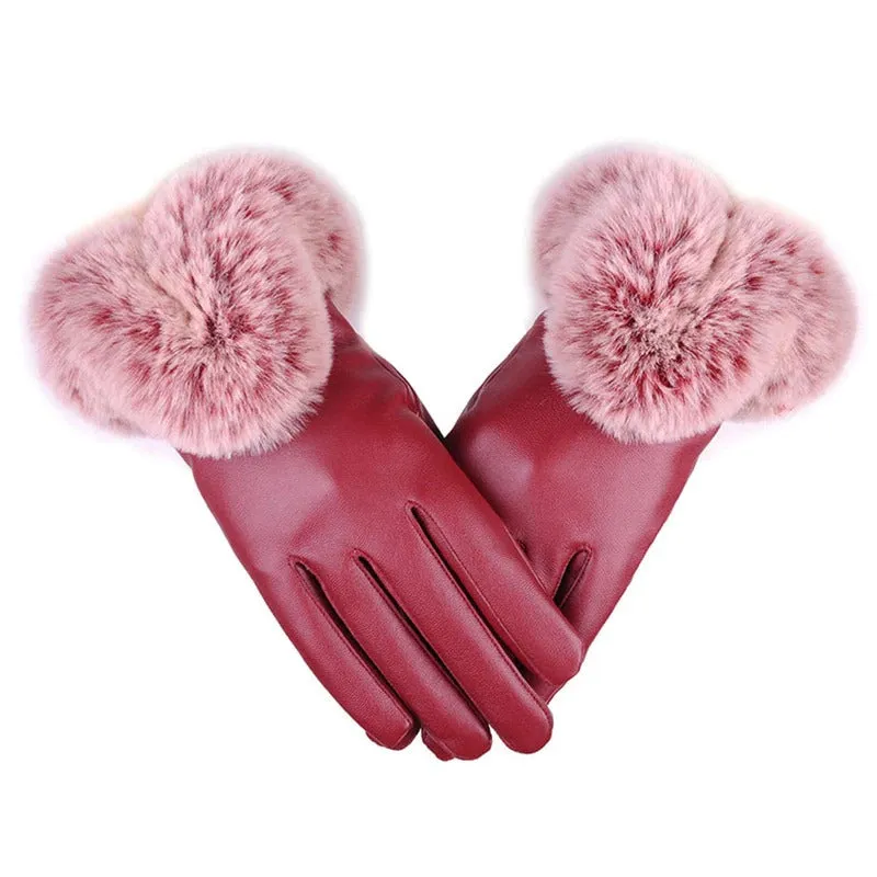 Elegant Full Finger Touchscreen Winter Windproof Wrist Gloves