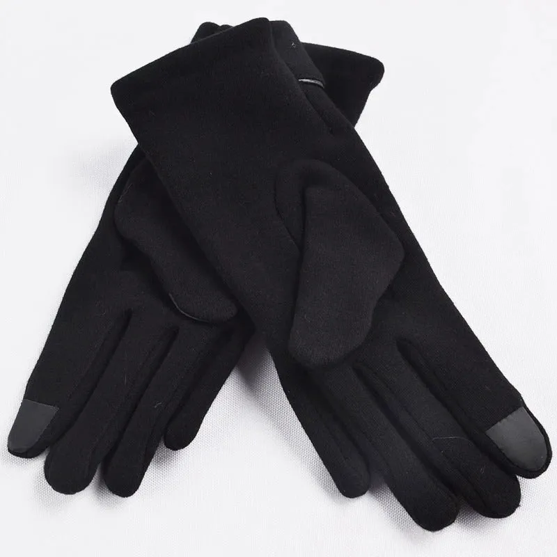 Elegant Full Finger Touchscreen Winter Windproof Wrist Gloves