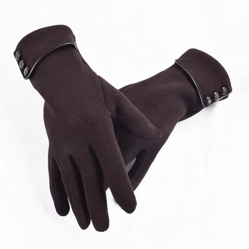 Elegant Full Finger Touchscreen Winter Windproof Wrist Gloves