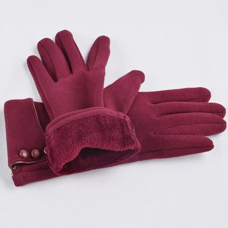 Elegant Full Finger Touchscreen Winter Windproof Wrist Gloves