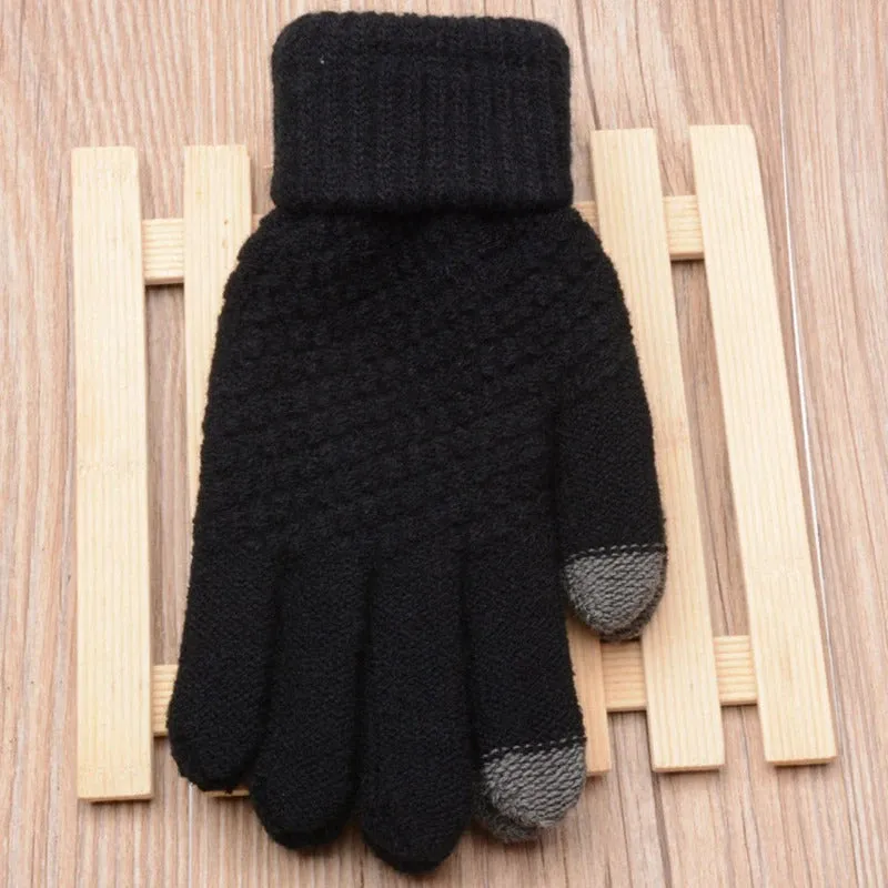 Elegant Full Finger Touchscreen Winter Windproof Wrist Gloves