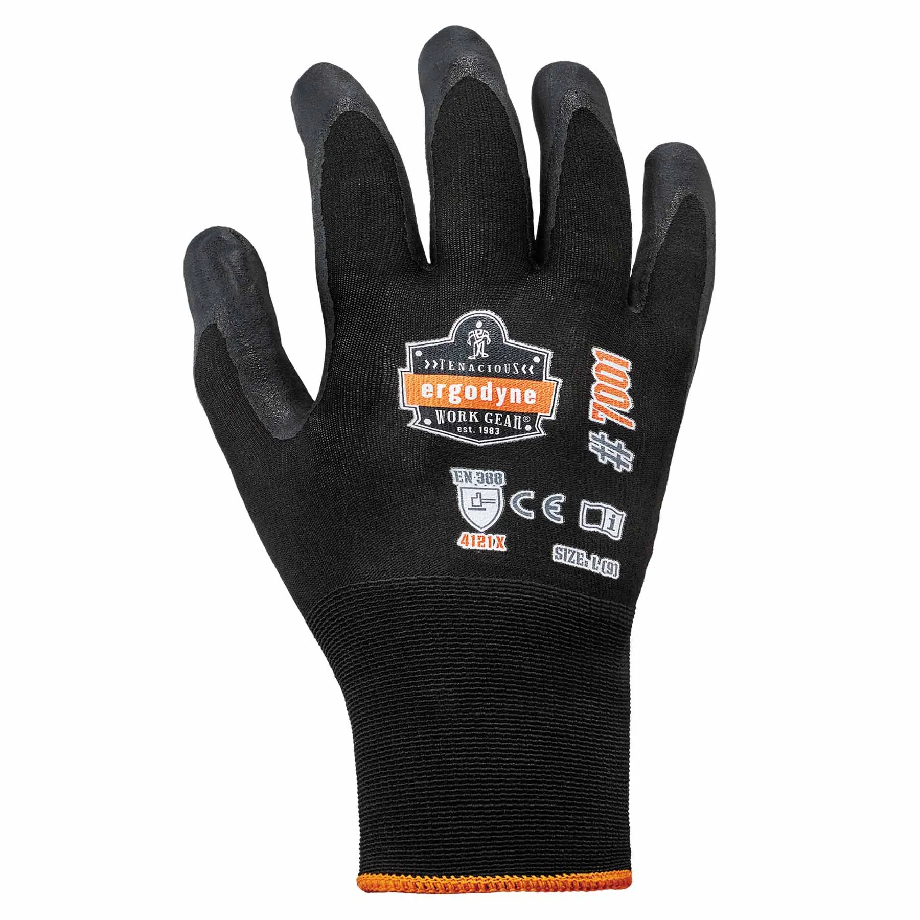 Ergodyne 17956 7001 2XL Black Nitrile-Coated Gloves - DSX