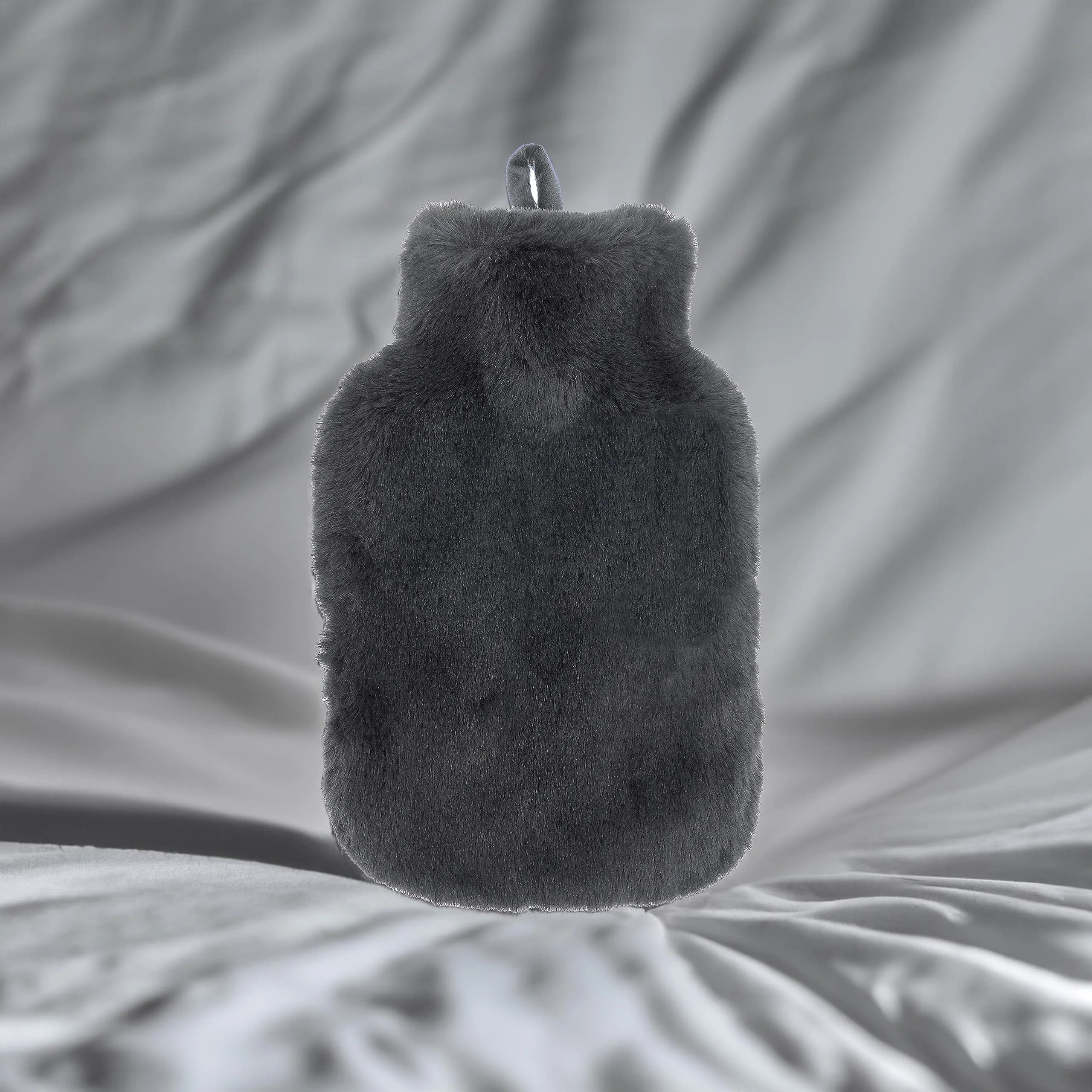 Faux Fur Covered 2 Litre Luxury Hot Water Bottle for Thermotherapy and Pain Relief Durable Natural Rubber for Winter Warmth by OLIVIA ROCCO