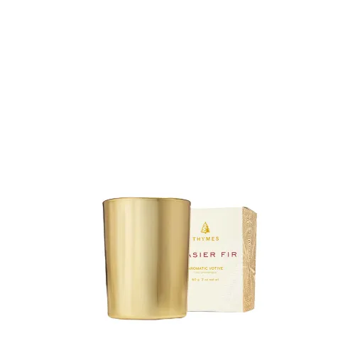 Frasier Fir Gilded Votive Candle