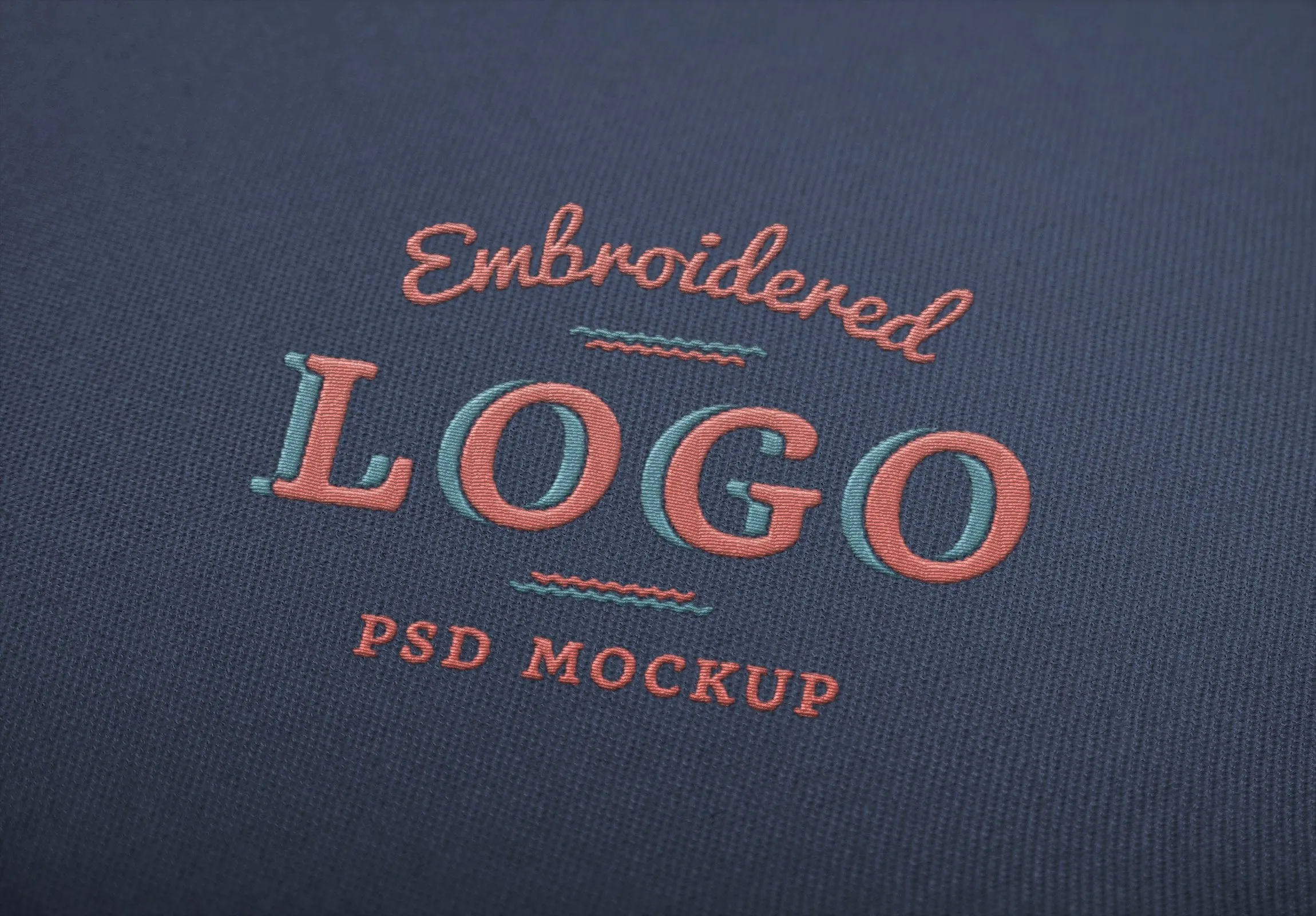 Free Embroidered Logo MockUp