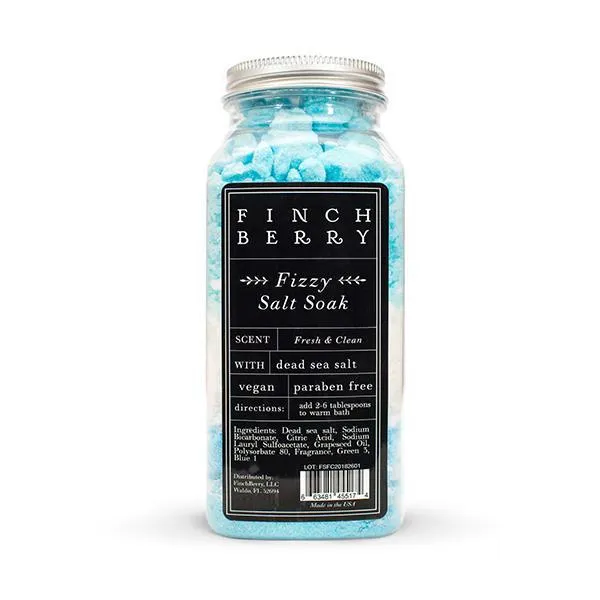 Fresh & Clean All Natural Fizzy Salt Bath by Finchberry