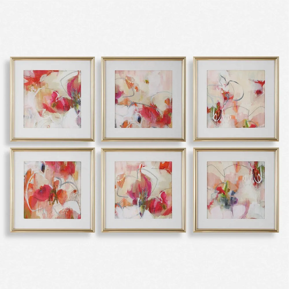 FRESH START FRAMED PRINTS, RED, S/6