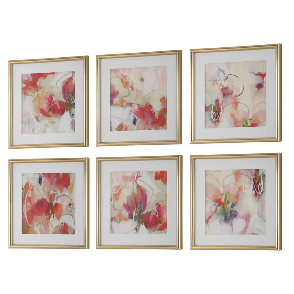 FRESH START FRAMED PRINTS, RED, S/6