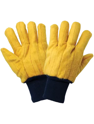 Global Glove Two-Ply Quilted Cotton Chore Gloves - Yellow