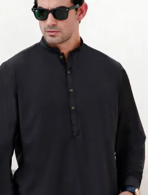 GRAY EYELET DETAILED KAMEEZ SHALWAR