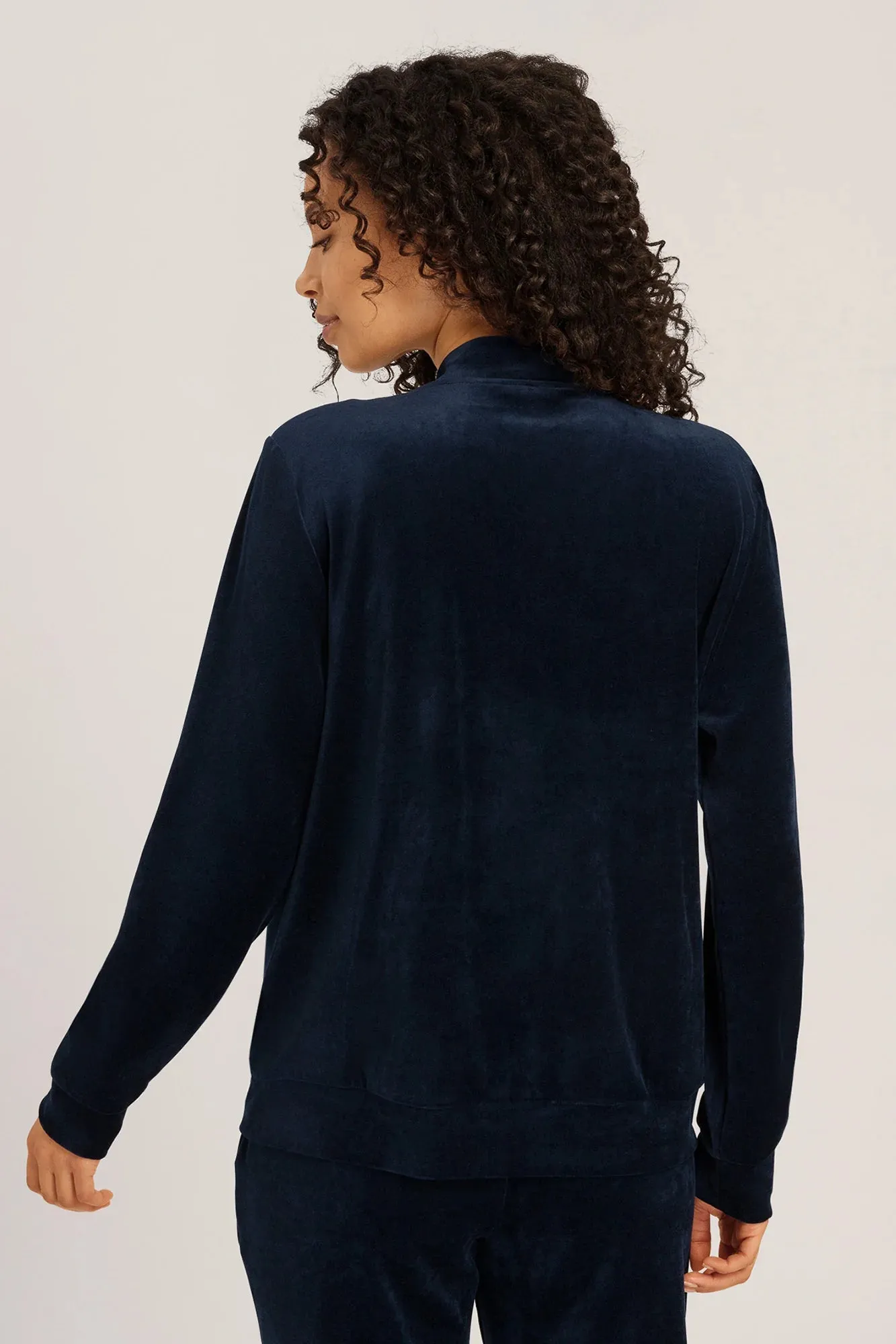 Hanro - Velvet Zip Up Jacket | Deep Navy