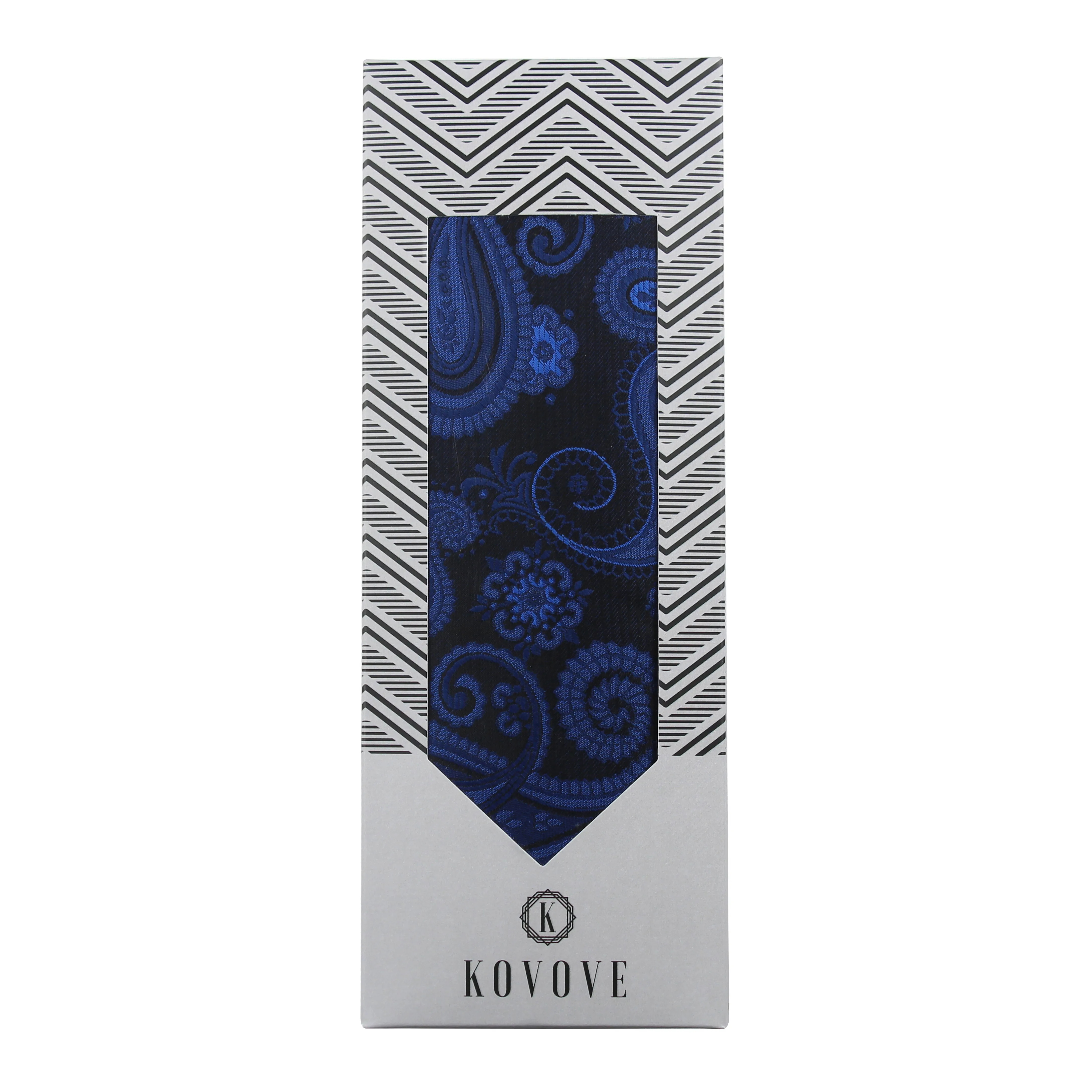 Kovove Elegant Black Paisley Neck Tie For Men