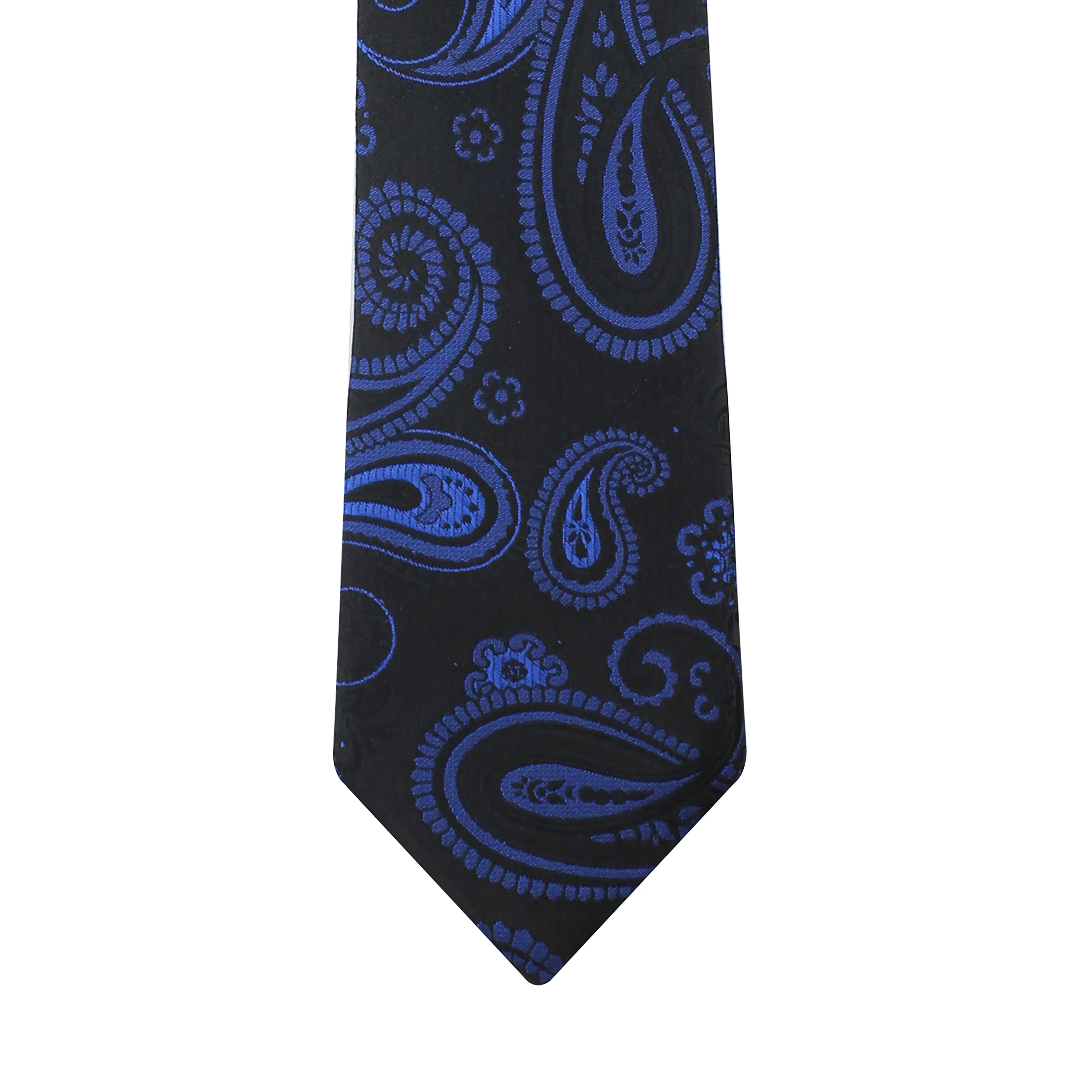 Kovove Elegant Black Paisley Neck Tie For Men