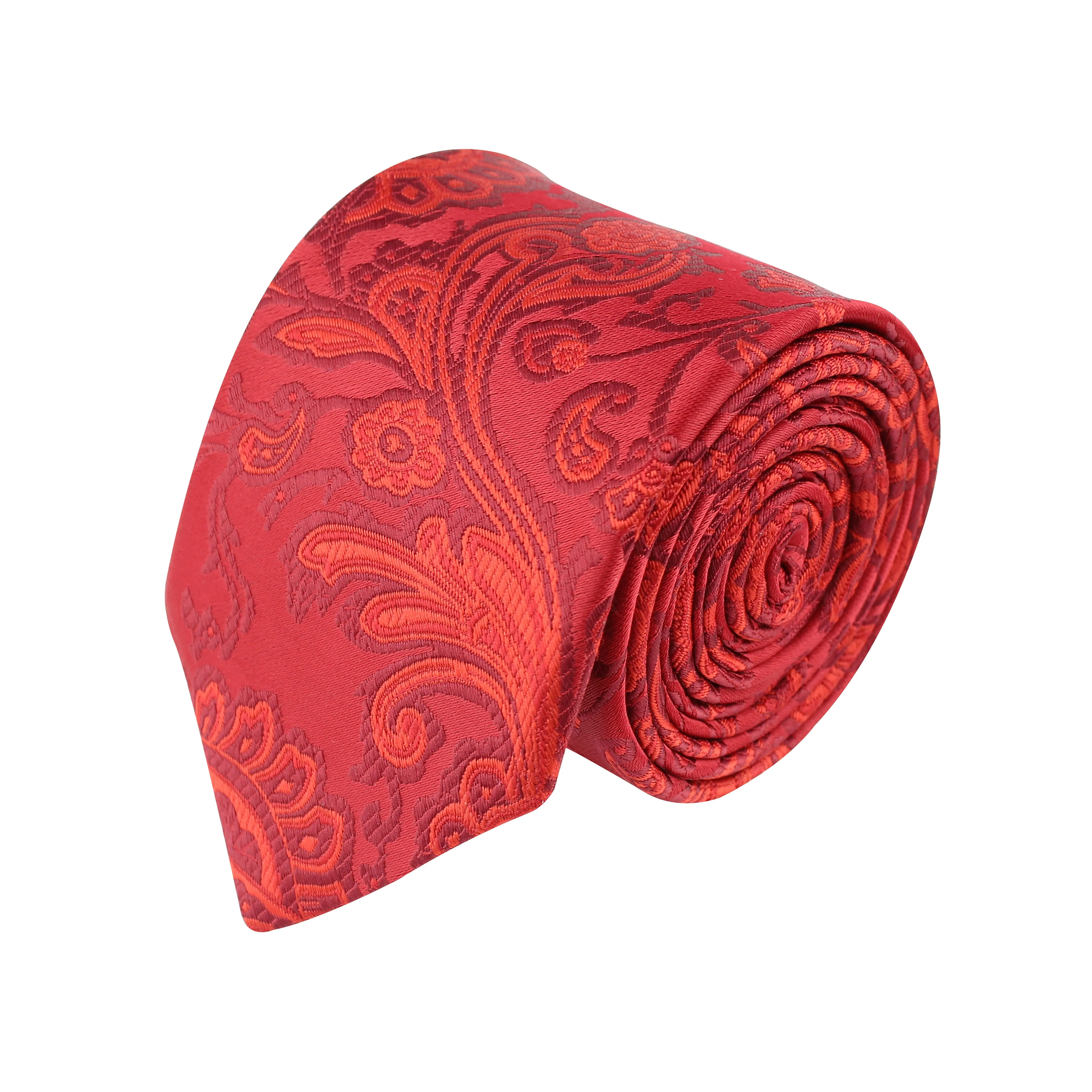 Kovove Red Floral Neck Tie For Men