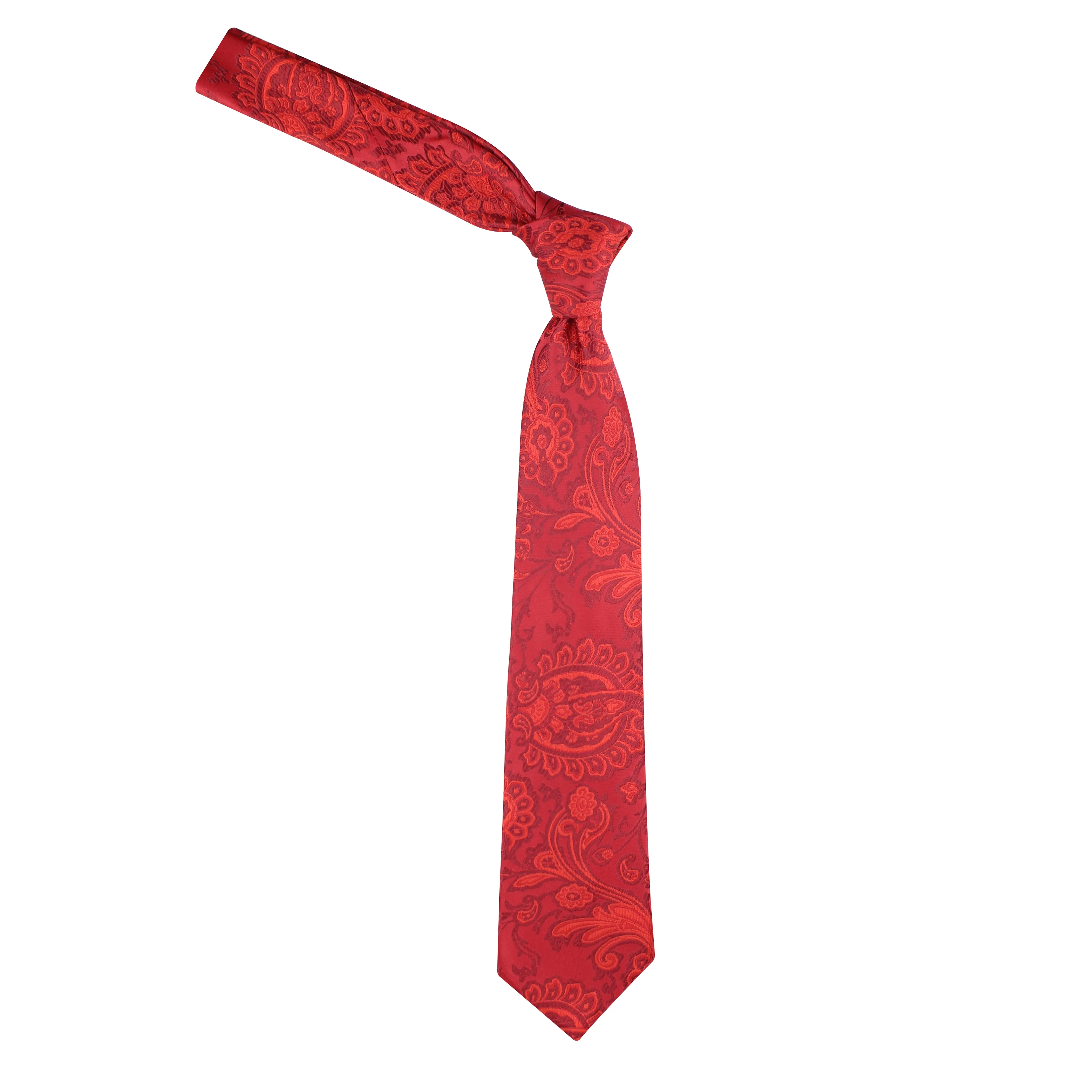 Kovove Red Floral Neck Tie For Men