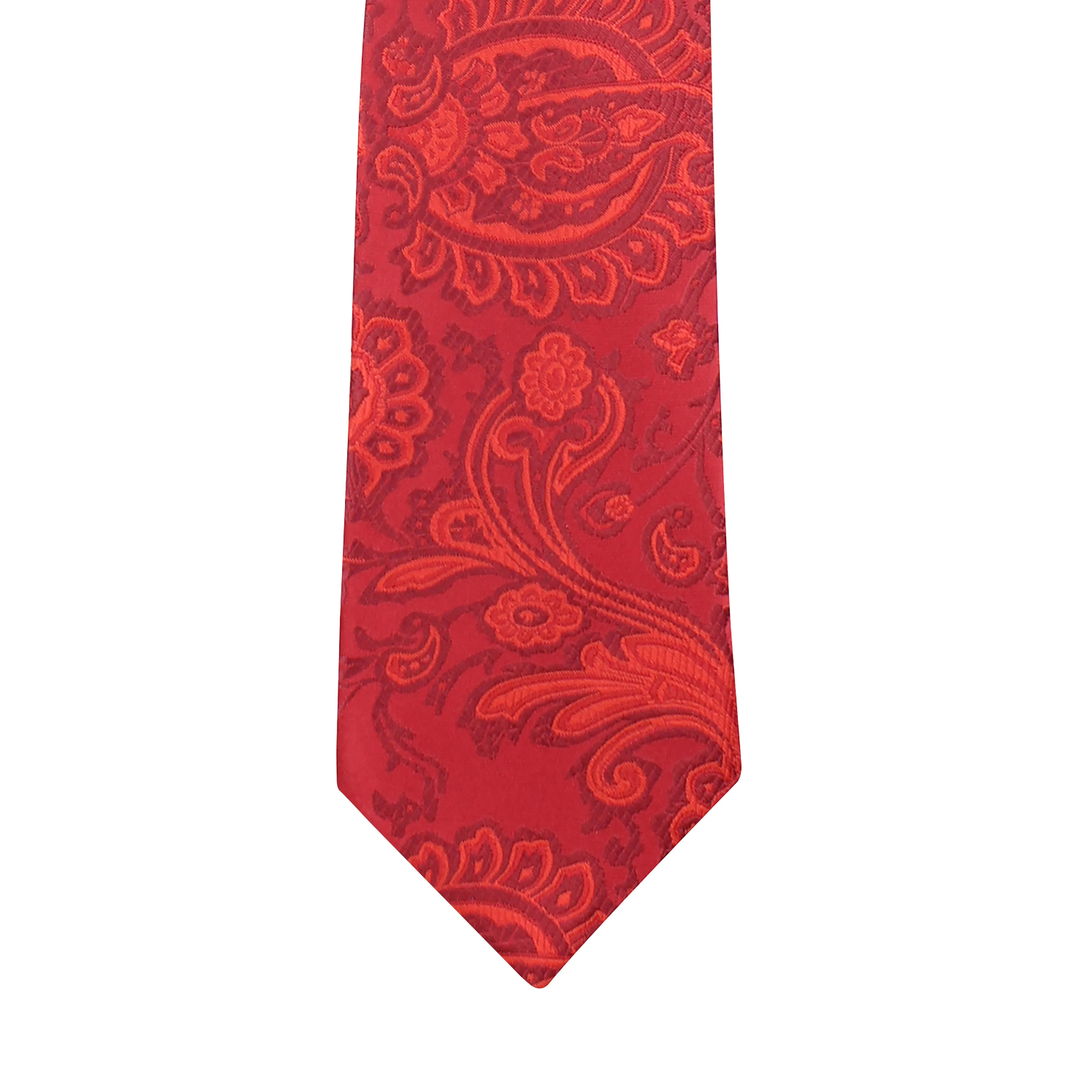 Kovove Red Floral Neck Tie For Men