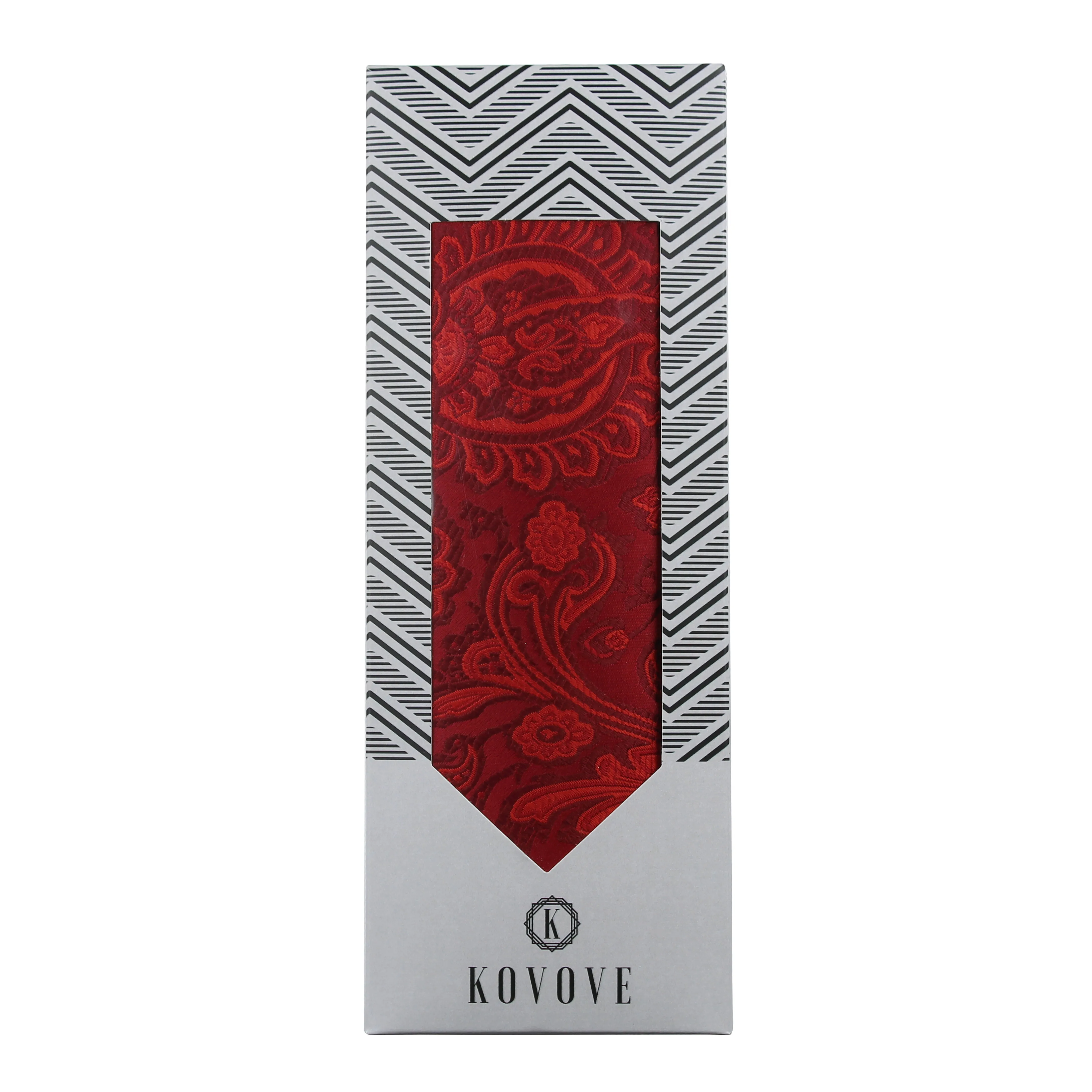 Kovove Red Floral Neck Tie For Men