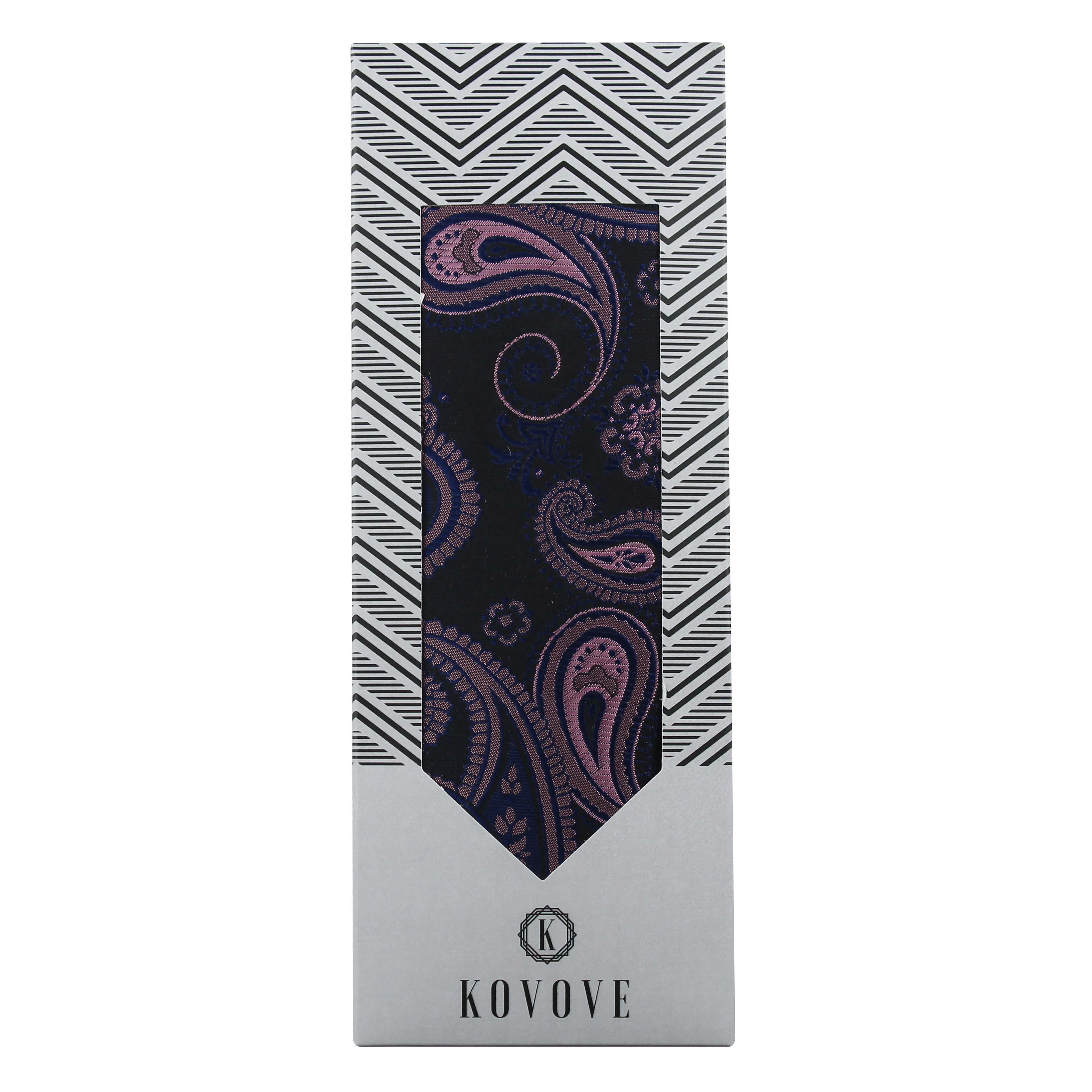 Kovove The Black Treat Paisley Neck Tie For Men