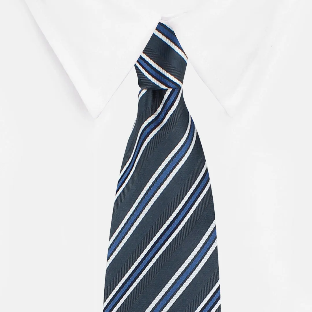 Kovove The Picturesque Striped Black Necktie For Men