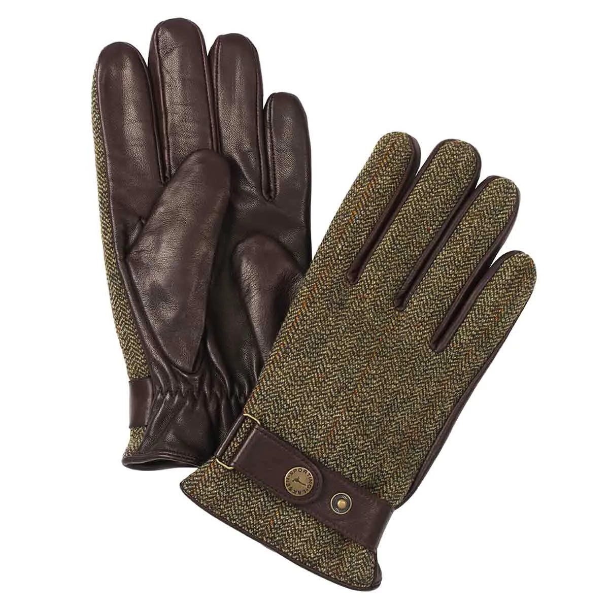 Laksen Cornwall Men's Tweed Lambskin Shooting Gloves