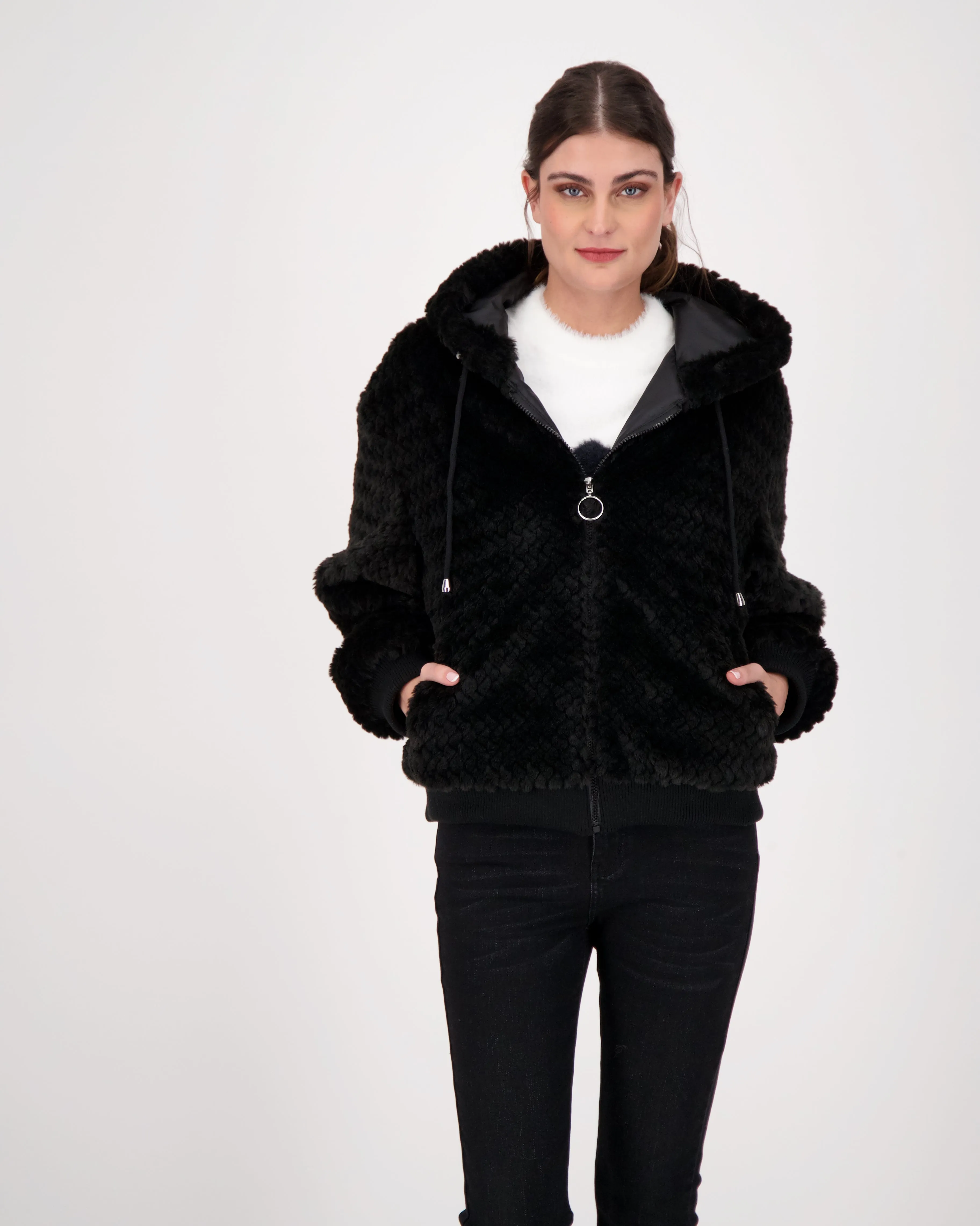 Luxe Hooded Faux Fur Jacket