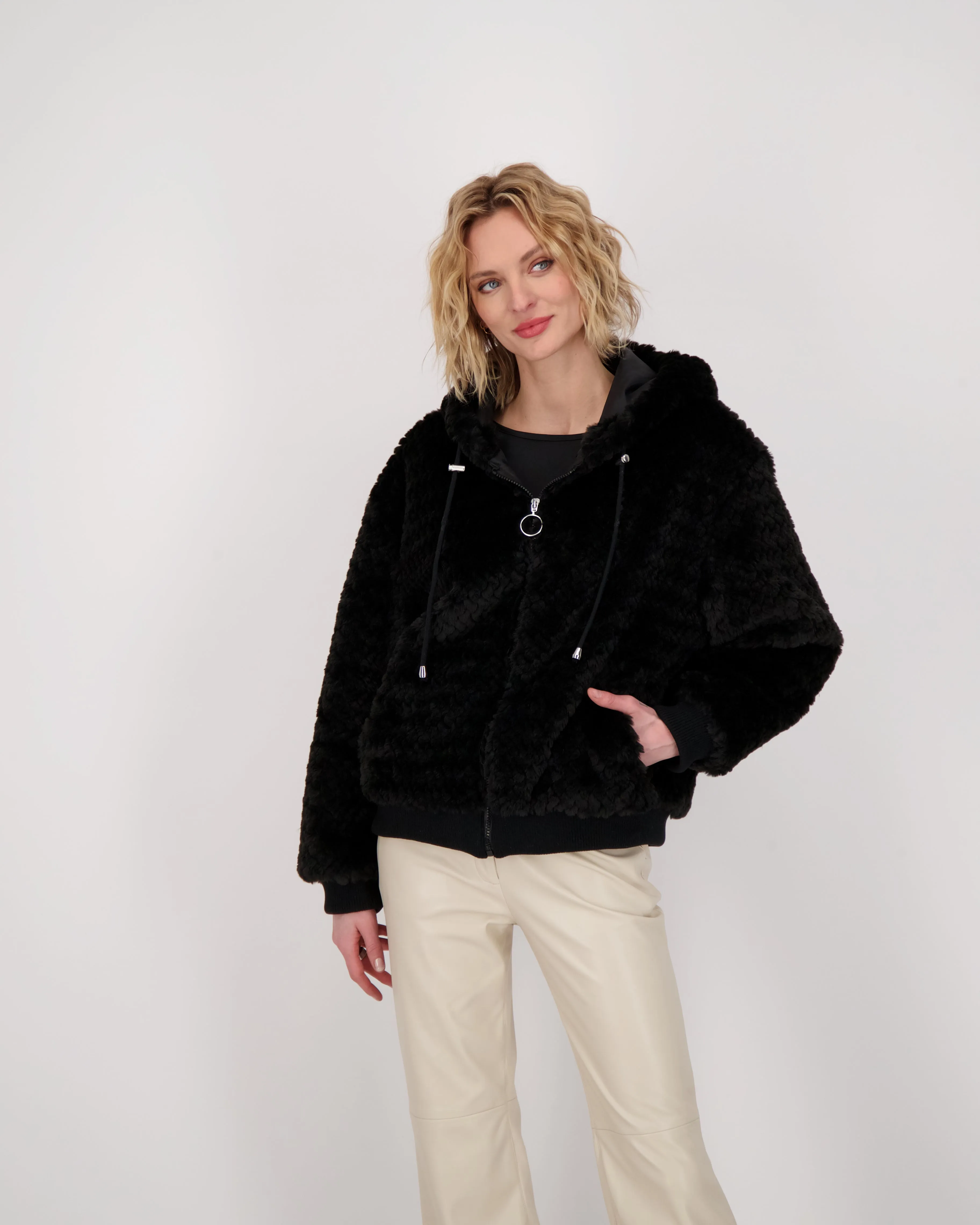 Luxe Hooded Faux Fur Jacket