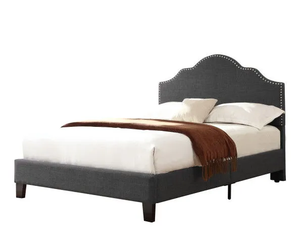 Madison - Upholstered King Bed - Charcoal Gray