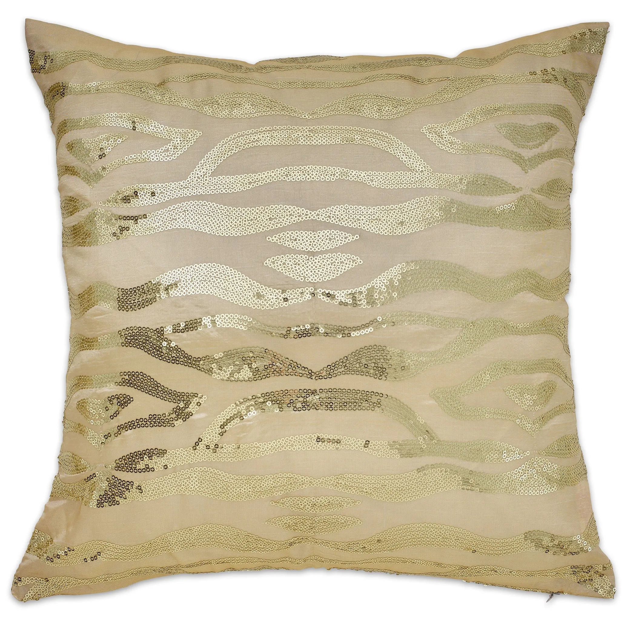 Marvelous Embroidered Sequins Decorative Accent Throw Pillow