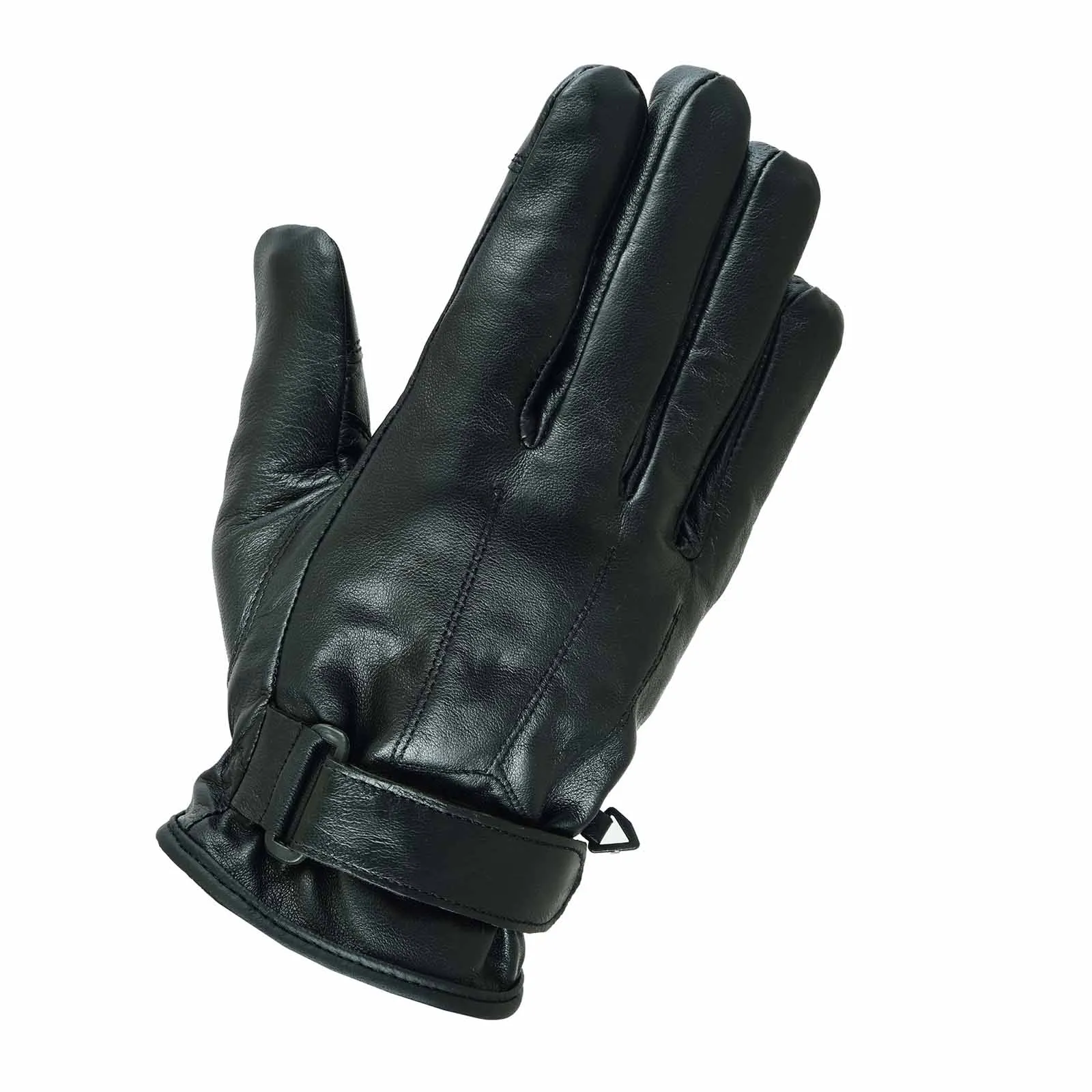 Men Genuine Sheep Leather Winter Gloves